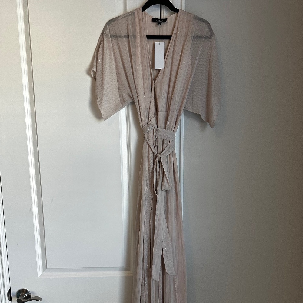 Aakaa Blush and Merallic Wrap Maxi